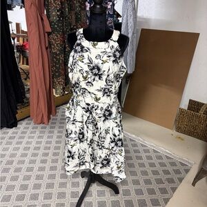 Dress Barn Black and White Floral Mini Dress